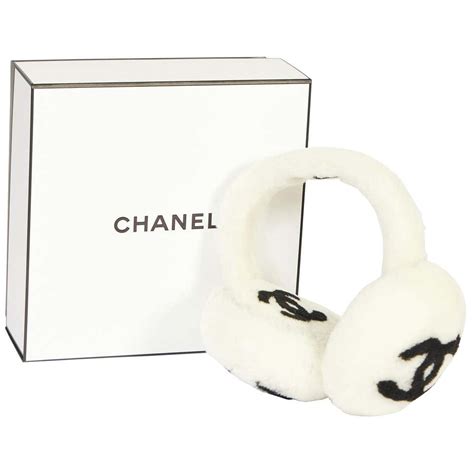 chanel ear muffs white|chanel hair clip vintage.